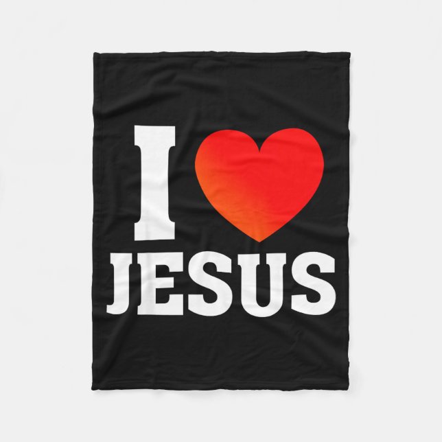 Manta Polar I Love Jesus  (Anverso)