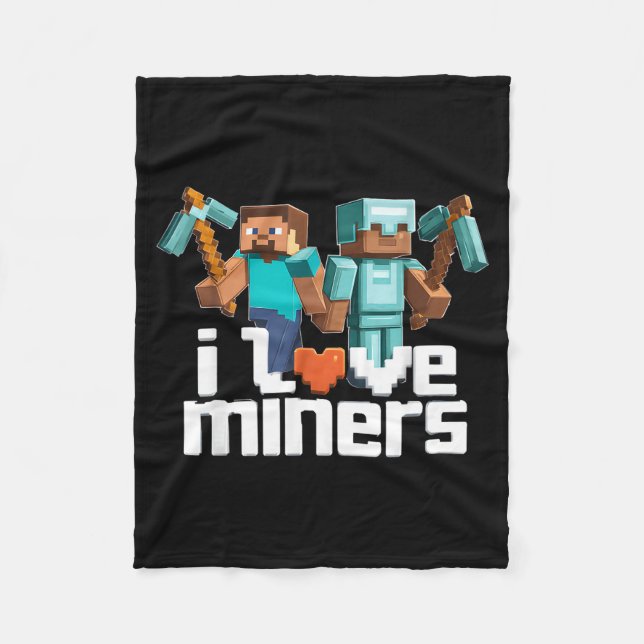 Manta Polar I Love Miners Funny Mining Gamer Xel Ckaxe  (Anverso)