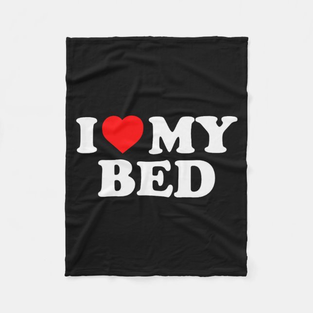 Manta Polar I Love My Bed - Red Heart  (Anverso)