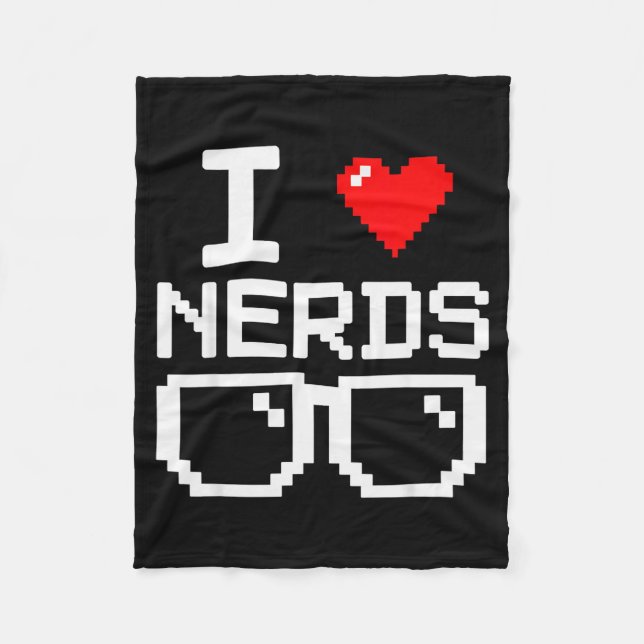 Manta Polar I Love Nerds I Heart Nerds For Science Book Knowle (Anverso)