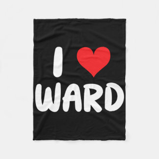 Manta Polar I Love Ward - Heart - Name 