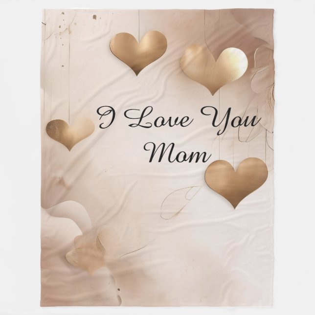 Manta Polar I Love You Mom (Anverso)