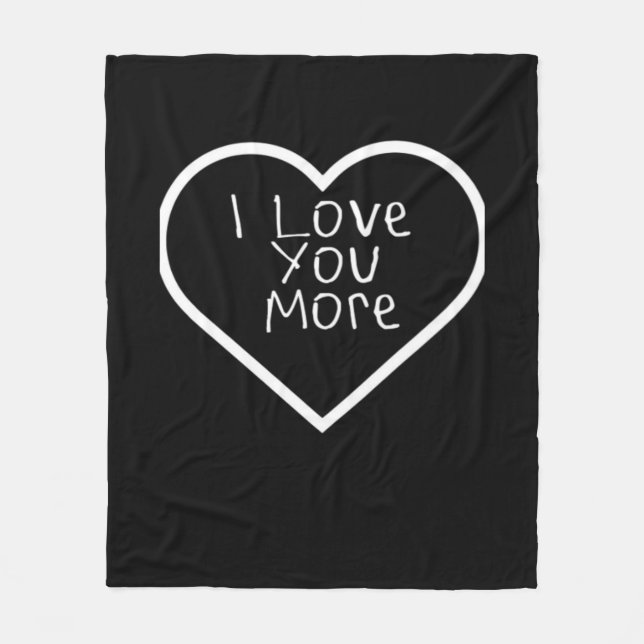 Manta Polar I Love You More Artistic Design  (Anverso)