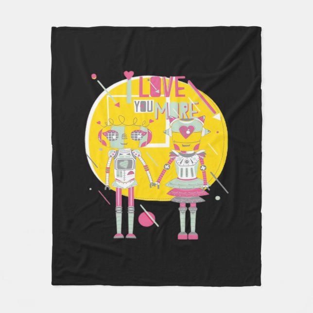 Manta Polar I Love You More Modern Aesthetic  (Anverso)