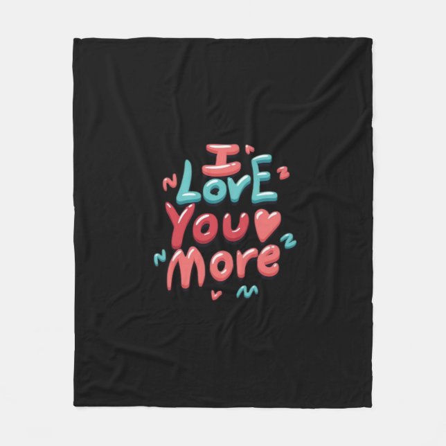 Manta Polar I Love You More Timeless Classic  (Anverso)