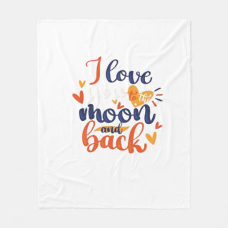 Manta Polar I Love You To The Moon And Back Modern Romantic De