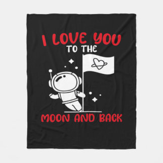 Manta Polar I Love You To The Moon And Back Playful Valentine 