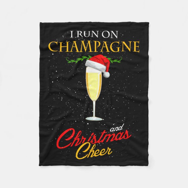 Manta Polar I Run On Champagne And Christmas Cheer Sparkling W (Anverso)