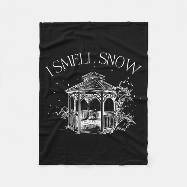 Manta Polar I Smell Snow Winter Christmas Snowball Design  (Anverso)