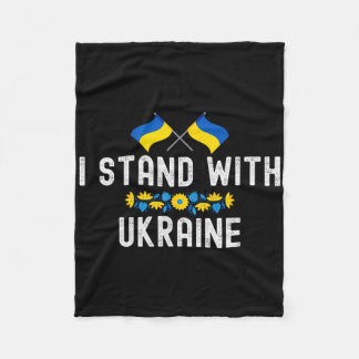 Manta Polar I Stand With Ukraine Supporters Sunflower Ukrainia