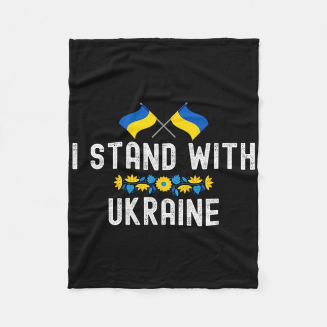 Manta Polar I Stand With Ukraine Supporters Sunflower Ukrainia (Anverso)
