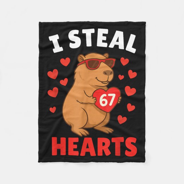 Manta Polar I Steal 67 Hearts Valentine’s Day 67 Meme 6 7 Capy (Anverso)