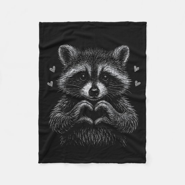 Manta Polar I Steal Hearts Raccoon Valentines Racoon Meme Grap (Anverso)