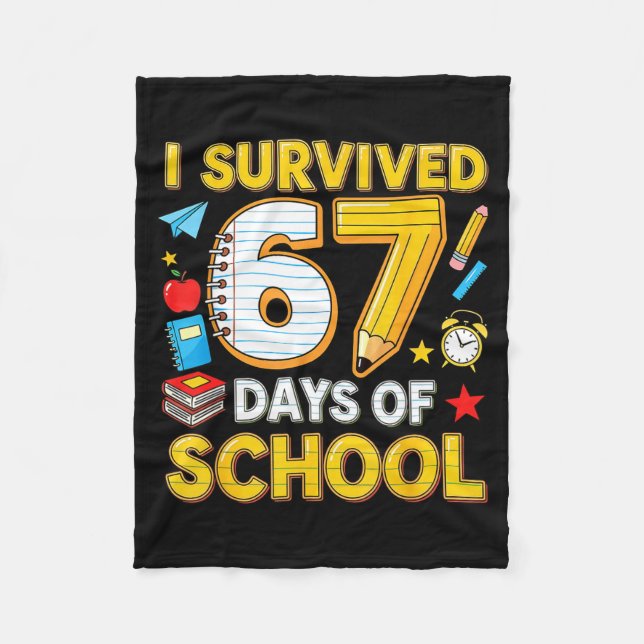 Manta Polar I Survived 67 Days Of School 67 Teacher Student 6  (Anverso)