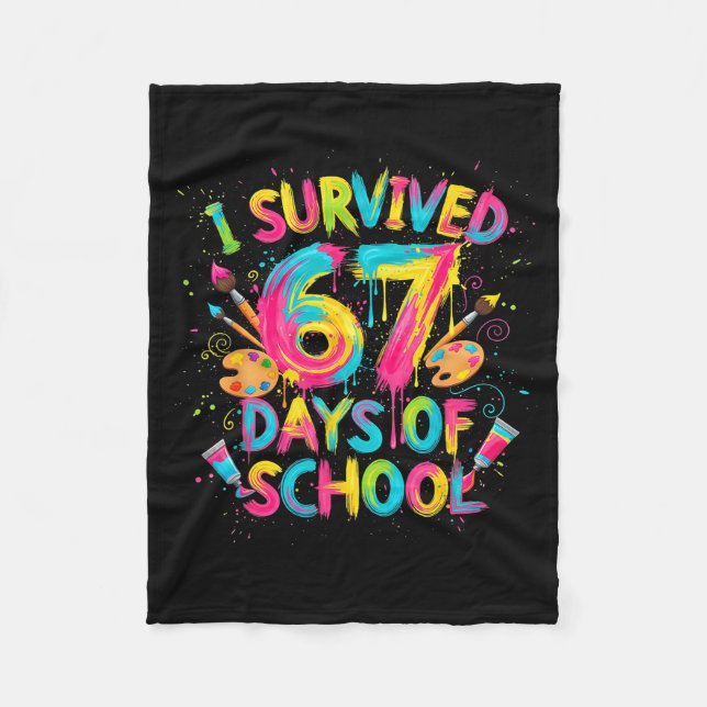 Manta Polar I Survived 67 Days Of School Art School Teachers G (Anverso)