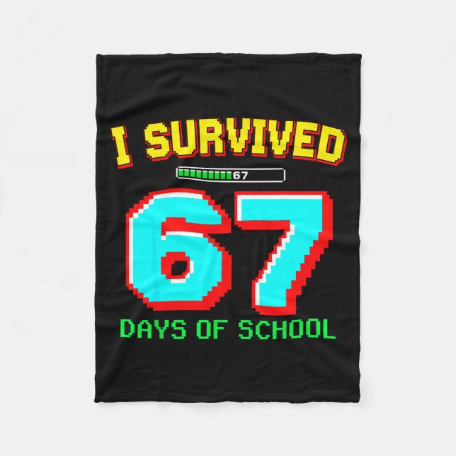 Manta Polar I Survived 67 Days Of School Boys Six Seven Meme G (Anverso)
