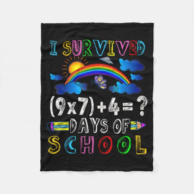 Manta Polar I Survived 67 Days Of School Funny 67 Meme Math Te (Anverso)