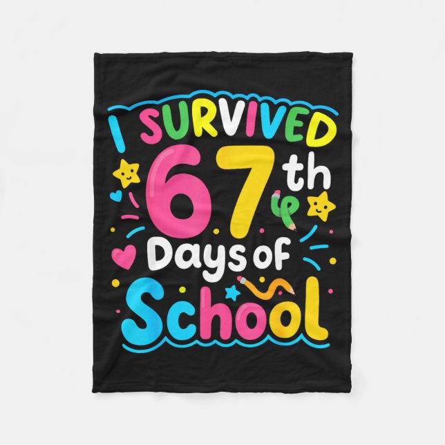 Manta Polar I Survived 67 Days Of School Funny 67 Meme Student (Anverso)