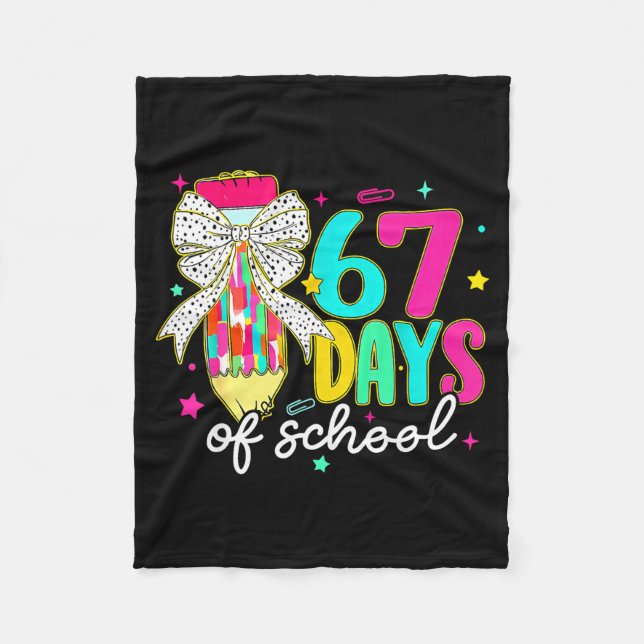 Manta Polar I Survived 67 Days Of School Funny 67 Meme Teacher (Anverso)