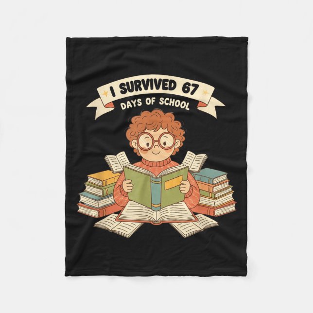 Manta Polar I Survived 67 Days Of School Funny 67 Teachers Stu (Anverso)