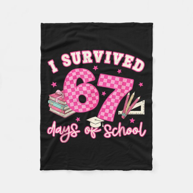 Manta Polar I Survived 67 Days Of School Funny 6 7 Meme Teache (Anverso)