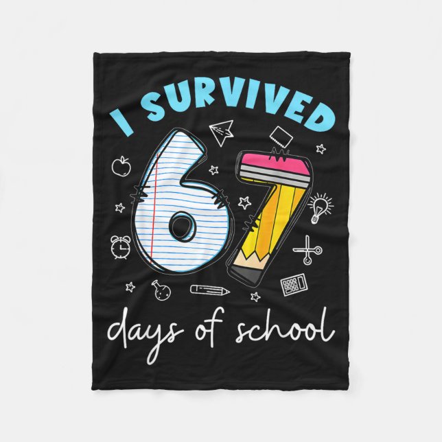 Manta Polar I Survived 67 Days Of School Funny Meme Teacher St (Anverso)