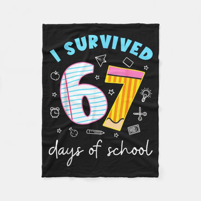Manta Polar I Survived 67 Days Of School Funny Meme Teacher St (Anverso)
