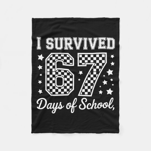 Manta Polar I Survived 67 Days Of School Funny Meme Teacher St (Anverso)