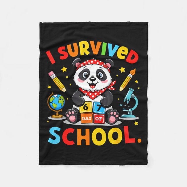Manta Polar I Survived 67 Days Of School Funny Meme Teacher St (Anverso)