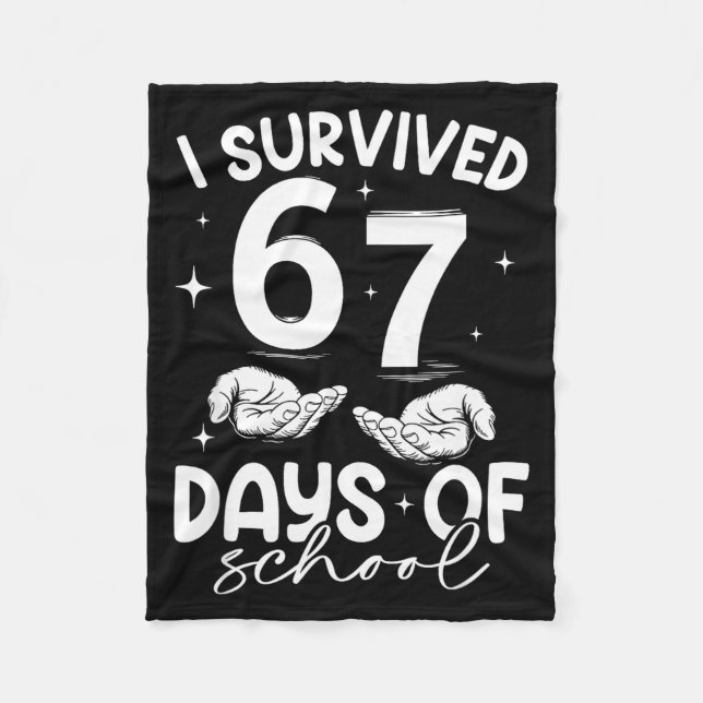 Manta Polar I Survived 67 Days Of School Funny Meme Teacher St (Anverso)