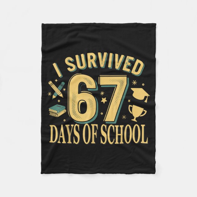 Manta Polar I Survived 67 Days Of School Funny Meme Teacher St (Anverso)