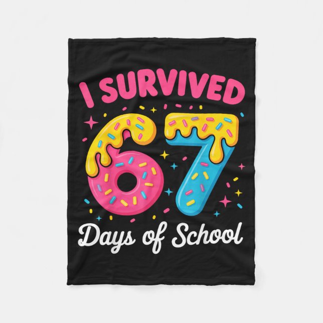Manta Polar I Survived 67 Days Of School Funny Meme Teacher St (Anverso)