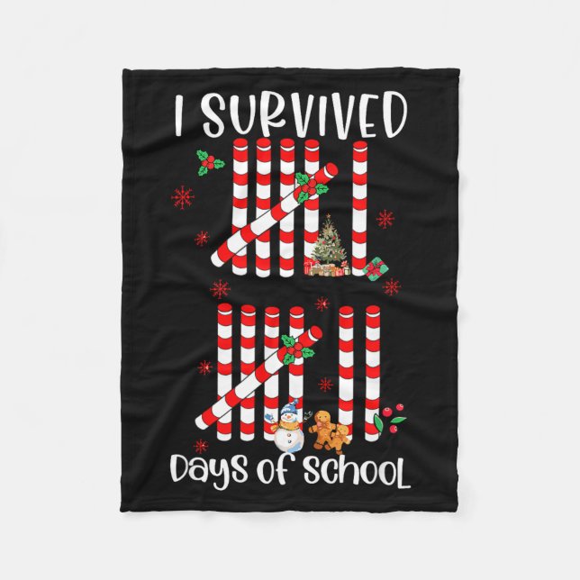 Manta Polar I Survived 67 Days Of School Funny Six Seven Xmas  (Anverso)