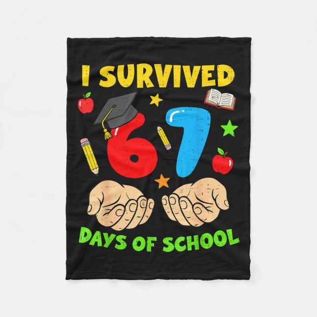 Manta Polar I Survived 67 Days Of School Six Seven Meme Studen (Anverso)
