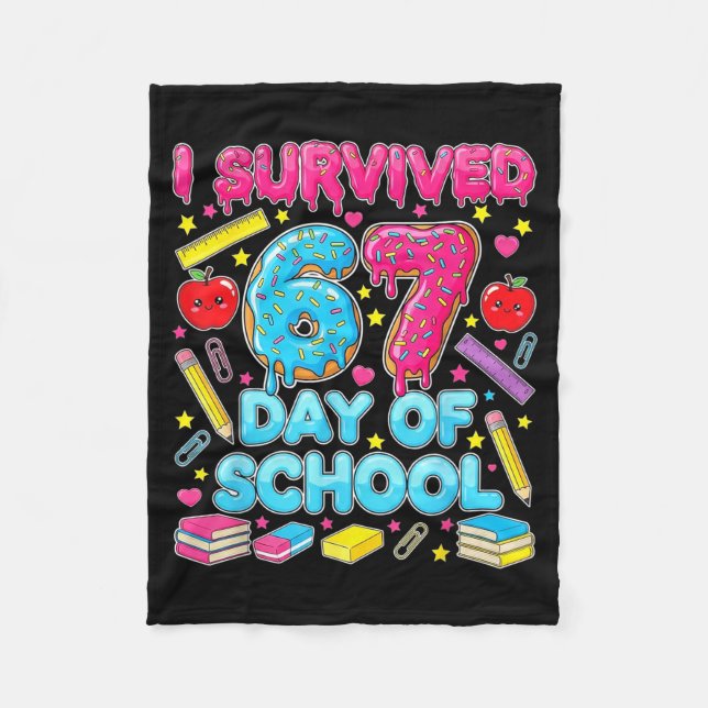 Manta Polar I Survived 67 Days Of School Six Seven Meme Teache (Anverso)