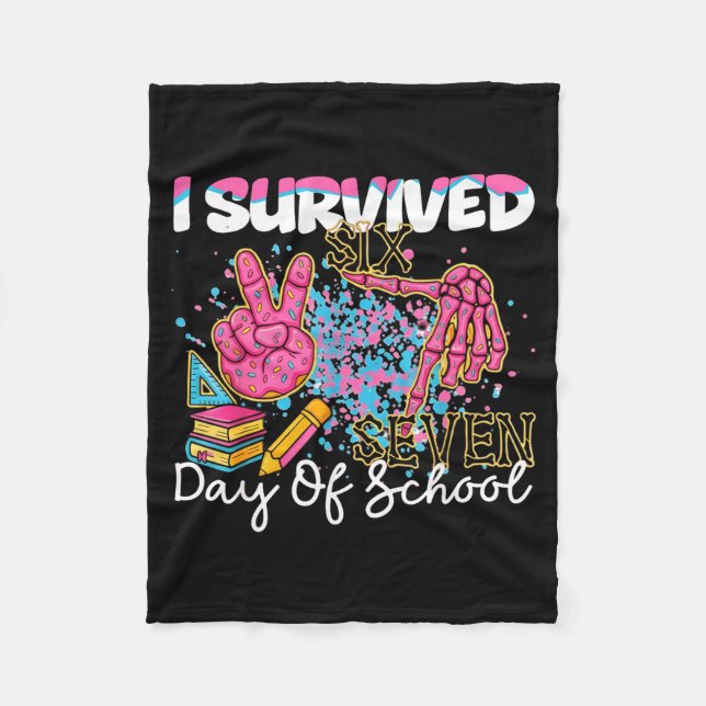 Manta Polar I Survived 67 Days Of School Six Seven Meme Teache (Anverso)
