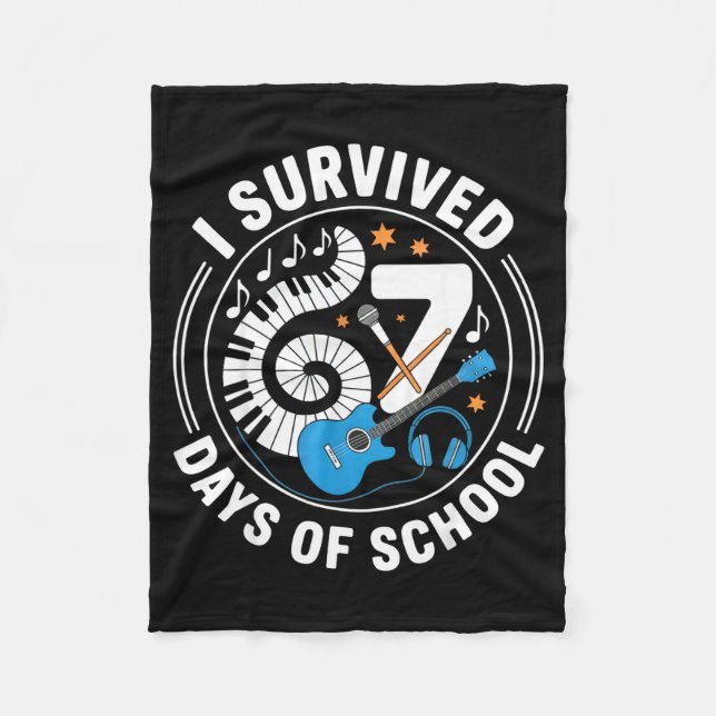 Manta Polar I Survived 67 Days Of School - Teachers Students M (Anverso)