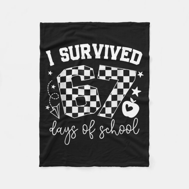 Manta Polar I Survived 67 Days Of School Teachers Students Six (Anverso)