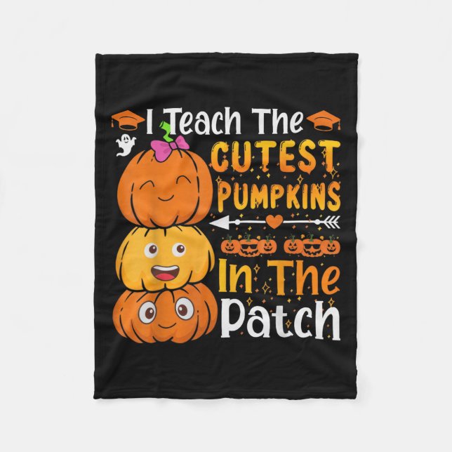 Manta Polar I Teach The Cutest Pumpkins Funny Halloween Teache (Anverso)