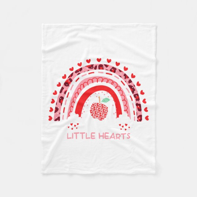 Manta Polar I Teach The Sweetest Hearts Rainbow Teacher Valent (Anverso)