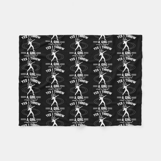 Manta Polar I Throw Like A Girl Shot Put Track And Field (Frente (Horizontal))
