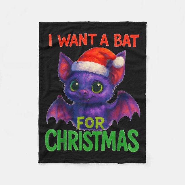 Manta Polar I Want A Bat For Christmas  (Anverso)