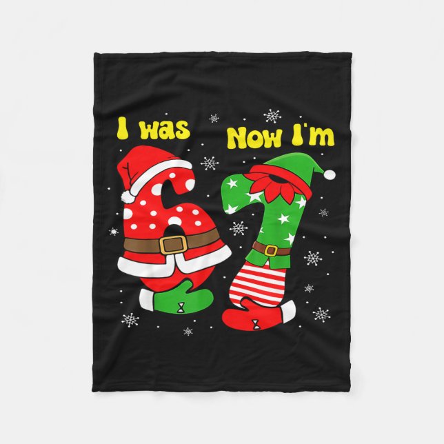 Manta Polar I Was 6 Now I'm 7 67 Seven Year Old Birthday Girls (Anverso)