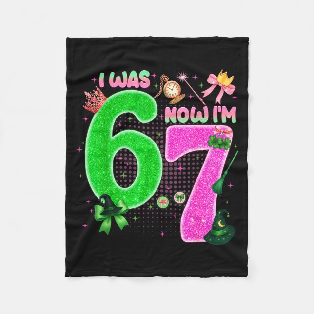 Manta Polar I Was 6 Now I'm 7 Year Old Birthday Witch Nk &amp; (Anverso)