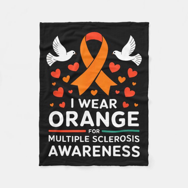 Manta Polar I Wear Orange For Multiple Sclerosis Awareness  (Anverso)