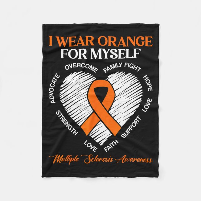 Manta Polar I Wear Orange Myself Multiple Sclerosis Awareness  (Anverso)