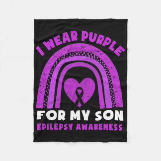 Manta Polar I Wear Purple For My Son Epilepsy Awareness Rainbo