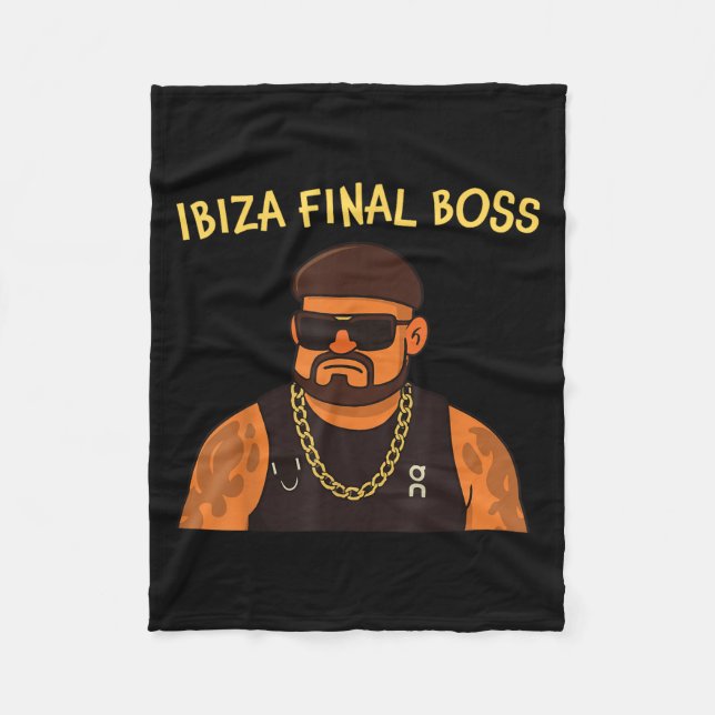 Manta Polar Ibiza final Boss divertida Viral Meme Club fiesta  (Anverso)