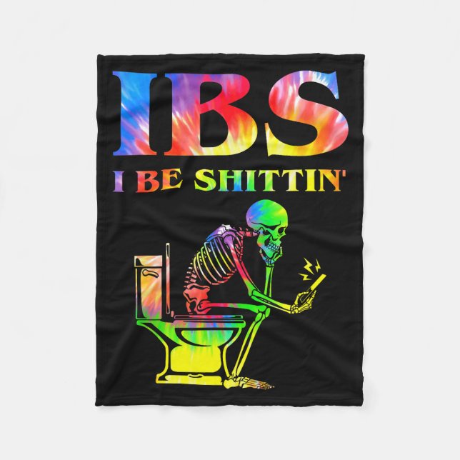 Manta Polar Ibs I Be Tin' Funny Skeleton Tie Dye  (Anverso)