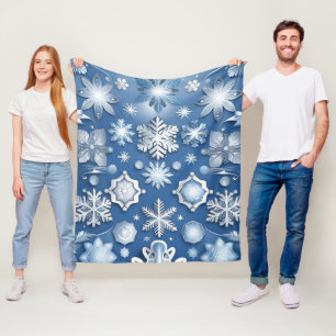 Manta Polar Ice Blue Snowflake Motif